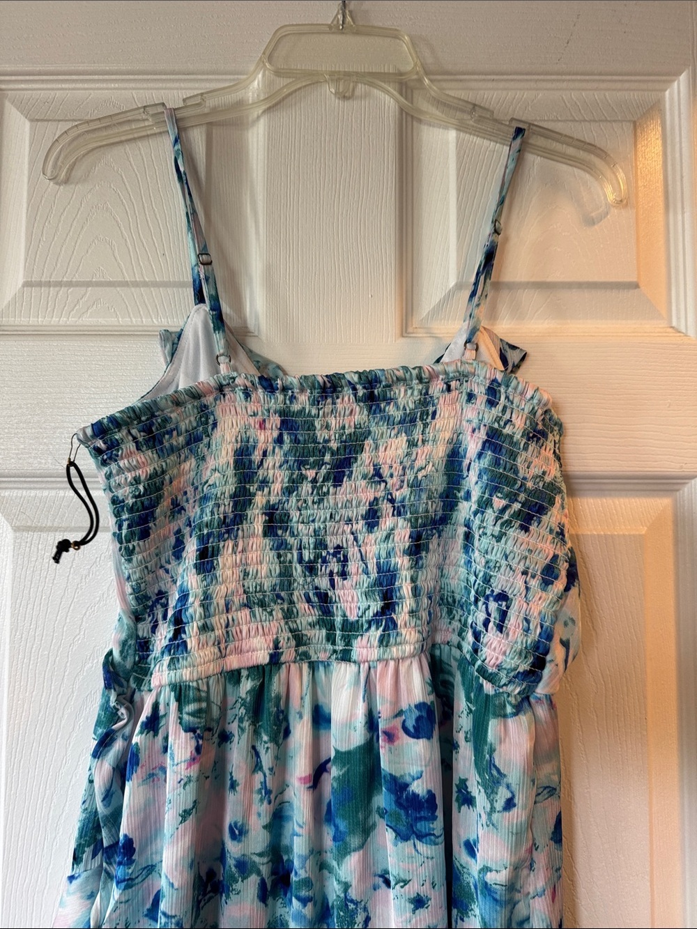 Floral Blue & White Ruffle High-Low Dress - Picture 5 of 6
